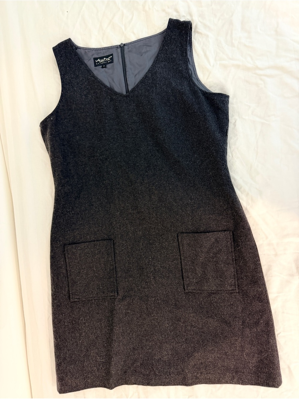 vintage Jackpot by Carli Gry winter wool blend jumper/sarafan dress.4